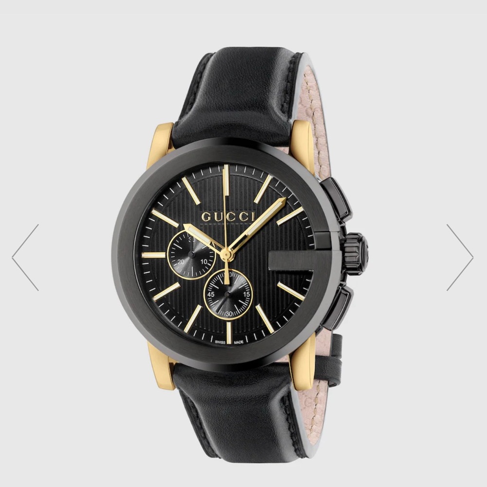 Gucci Black and Gold Men's Watch